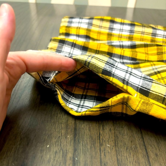 Hollister Casual Mini Short Yellow Black Plaid Ultra High Rise Skirt Size XS - Picture 6 of 6